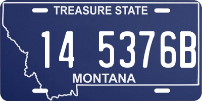 MT license plate 145376B