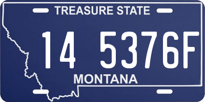 MT license plate 145376F