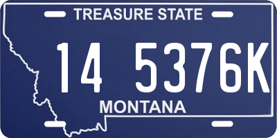 MT license plate 145376K