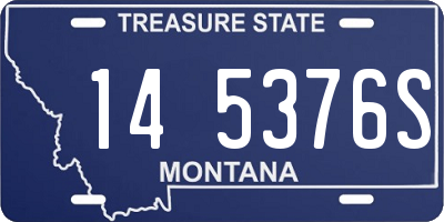 MT license plate 145376S