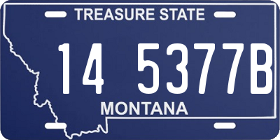 MT license plate 145377B