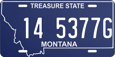 MT license plate 145377G