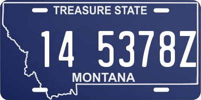 MT license plate 145378Z