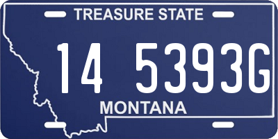 MT license plate 145393G