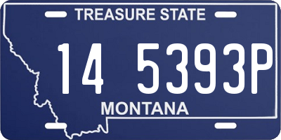MT license plate 145393P