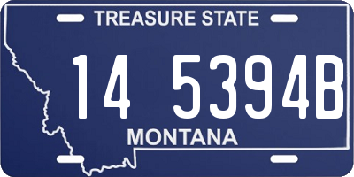 MT license plate 145394B