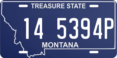 MT license plate 145394P