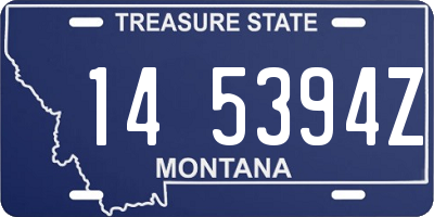 MT license plate 145394Z