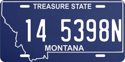 MT license plate 145398N