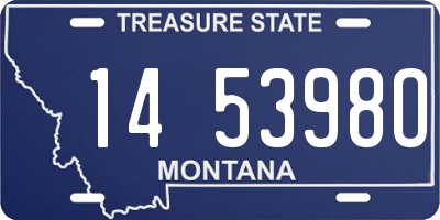 MT license plate 145398O