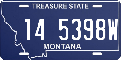 MT license plate 145398W