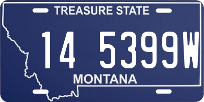 MT license plate 145399W