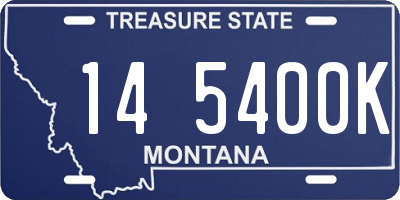 MT license plate 145400K