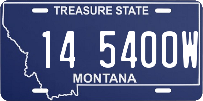 MT license plate 145400W