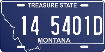 MT license plate 145401D
