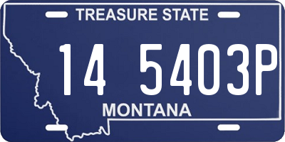 MT license plate 145403P