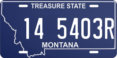 MT license plate 145403R