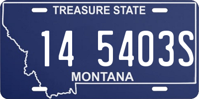 MT license plate 145403S