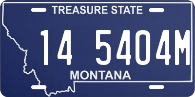 MT license plate 145404M