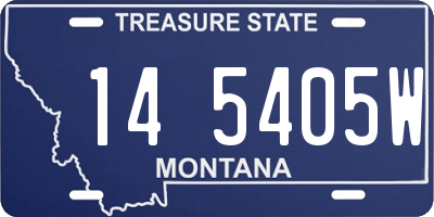 MT license plate 145405W