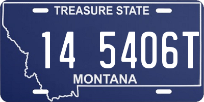 MT license plate 145406T