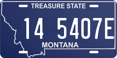 MT license plate 145407E