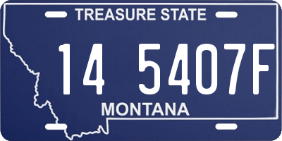 MT license plate 145407F