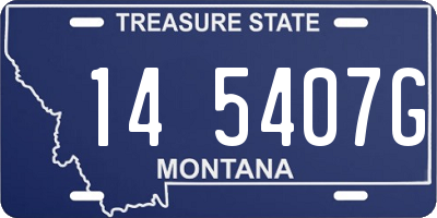 MT license plate 145407G