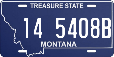 MT license plate 145408B