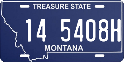 MT license plate 145408H