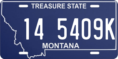MT license plate 145409K