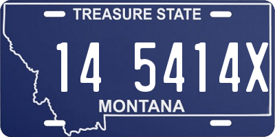 MT license plate 145414X