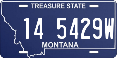 MT license plate 145429W