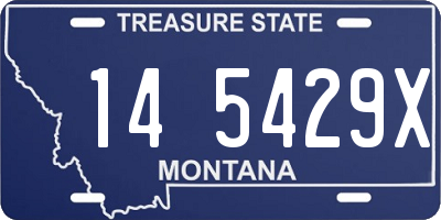 MT license plate 145429X