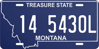 MT license plate 145430L