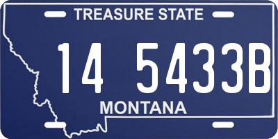 MT license plate 145433B