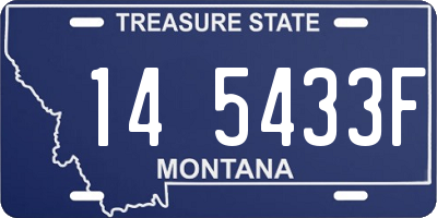 MT license plate 145433F