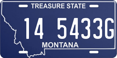 MT license plate 145433G