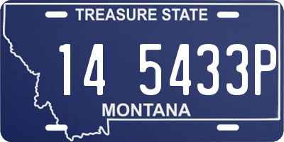 MT license plate 145433P