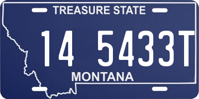 MT license plate 145433T
