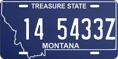 MT license plate 145433Z