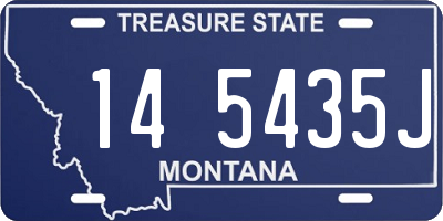 MT license plate 145435J