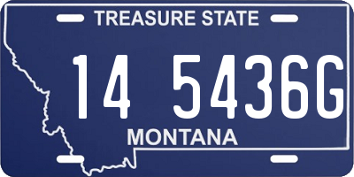 MT license plate 145436G