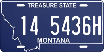 MT license plate 145436H