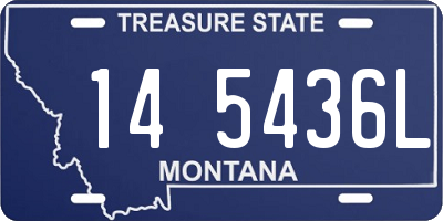 MT license plate 145436L