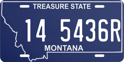 MT license plate 145436R