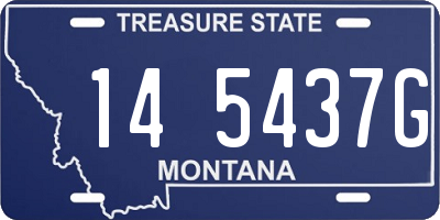 MT license plate 145437G