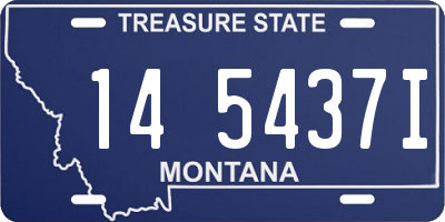 MT license plate 145437I