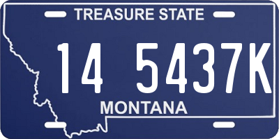 MT license plate 145437K