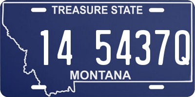 MT license plate 145437Q